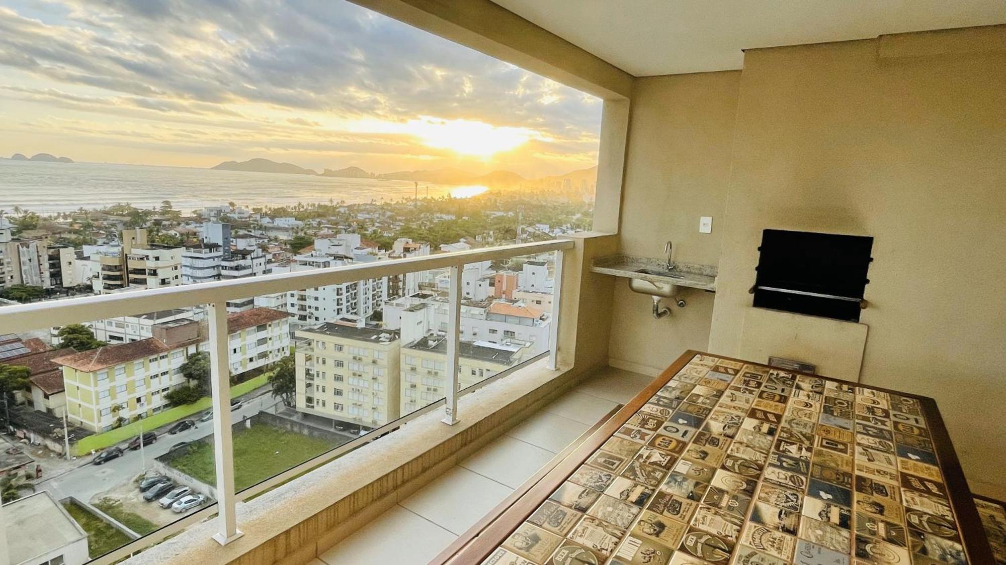 Varanda Gourmet e Vista Maravilhosa para o Mar Guarujá Exterior foto
